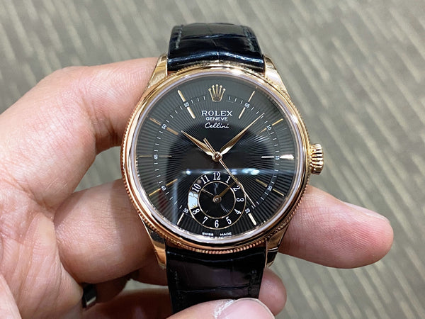 Like New Rolex Cellini Dual Time Everose Gold 50525 The Time